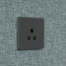 Knightsbridge 5A Screwless Flat Plate Unswitched Round Pin Socket - Anthracite with Black Insert