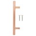 Exel 12mm T-Bar Cabinet Pull Handle - 96mm Centres - Bright Copper