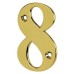 79mm Screw Fix Door Numeral - 8 - Polished Brass Effect
