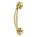 Victorian Bow Door Pull Handle - Screw Fix - 150 x 35mm - Polished Brass