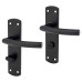 Exel Matt Black Arched Bathroom Door Handle - 172 x 44mm - RH