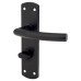 Exel Matt Black Arched Bathroom Door Handle - 172 x 44mm - RH