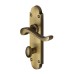 Heritage Brass by M Marcus Antique Brass Scroll Bathroom Door Handle - Savoy Range - 171 x 42mm