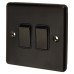 Eurolite Enhance Decorative 10A 2 Gang 2 Way Light Switch - Matt Black with Black Inserts