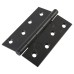 Plain Steel Grade 7 Butt Fire Door Hinge - 100 x 70 x 2mm - Matt Black - Pair