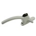 ERA uPVC/Timber Cockspur Locking Window Handle - 12mm Nose Height - Left Hand - White