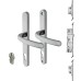 3 Point Multipoint Lock Kit and Handle - 2 Hook - 35mm Backset - 92mm c/c - Bright Chrome