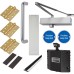 Medium Duty Pull Door Handle Fire Door Kit & Dorgard Holder - Size 2-4 - Push/Pull - Aluminium Medium Duty Pull Door Handle Fire Door Kit & Dorgard Holder - Size 2-4 - Push/Pull - Aluminium