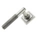 From The Anvil Pewter Knurled Door Handles on Square Rose - Brompton Range 