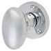 Exel Victorian Oval Mortice Door Knob - 61mm Rose Diameter - Polished Chrome
