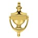 Exel Victorian Plain Edge Urn Door Knocker - 165 x 75mm - Polished Brass
