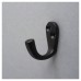 Hampstead Solid Brass Single Coat Hook - 43 x 17mm - Matt Black