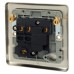 Eurolite Enhance Decorative 13A 1 Gang DP Switched Fused Spur - Satin Steel with Grey Inserts
