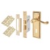 Exel Georgian 3 Lever Sashlock Door Handle Kit - Polished Brass