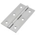 Solid Drawn Butt Cabinet Hinge - 64 x 35 x 1.45mm - Satin Chrome - Pair