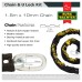 Burg Wachter 1.5m Chain & U-Lock/Padlock Security Kit - 108 x 55 x 53mm - Black