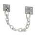 Door Check Chain on Plates - 450mm Length - Galvanised