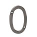 76mm Screw Fix Door Numeral - 0 - Bright Bronze
