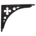 Olde Forge Clover Shelf Bracket - 125 x 100mm - Black 