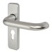 Exel Satin Aluminium 20mm Return to Door Euro Lock Door Handle - 155 x 40mm