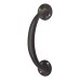 Victorian Bow Door Pull Handle - Screw Fix - 190 x 33mm - Antique Black Iron