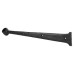 Olde Forge Tudor Plain Door Hinge Front - 465 x 63mm - Antique Black Iron - Pair