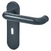 Hoppe AR600/22 Anthracite Grey Nylon Steel Core Safety Keyhole Lock Door Handle - Paris Range