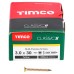 TIMCO Classic Pozi Countersunk Wood Screws - 3.0 x 30mm - Yellow Zinc - Pack of 200