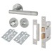 Exel Dakota Bathroom Lock Door Handle on Rose Kit - Satin Chrome