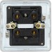 Knightsbridge 45A 1 Gang Screwless Double Pole Cooker Switch with Neon - Brushed Chrome