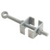Heavy Duty Adjustable Field Gate Hinge Set On Plates - 600 x 85mm - Galvanised