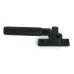 From The Anvil Brompton Knurled Locking Mortice & Hook Plate Window Fastener - Right - Matt Black
