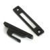 From The Anvil Brompton Knurled Locking Mortice & Hook Plate Window Fastener - Right - Matt Black