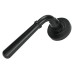 From The Anvil Matt Black Door Handles on Round Beehive Rose - Newbury Range 
