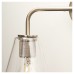 Exel Sabana Knurled 2 Light Indoor Wall Light - Satin Nickel Fittings & Hooded Clear Glass Shades