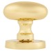Exel Victorian Oval Mortice Door Knob - 61mm Rose Diameter - Polished Brass