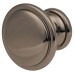 Exel Rim Round Cabinet Knob - 30mm Diameter - Black Nickel