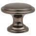 Exel Rim Round Cabinet Knob - 30mm Diameter - Black Nickel