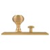 Hampstead Miller Reeded Mortice Door Knob on Backplate - Bathroom - 205 x 52mm - Satin Brass