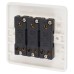 Exel 10A 3 Gang 2 Way Light Switch - White Exel 10A 3 Gang 2 Way Light Switch - White
