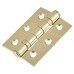 Exel Tubular Latch Pack - 57mm Backset - 3 x Fire Rated Ball Bearing Hinges - Polished Brass