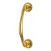 Georgian Offset Door Pull Handle - Screw Fix - 178 x 35mm - Polished Brass
