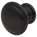 Exel Rim Round Cabinet Knob - 30mm Diameter - Matt Black