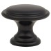 Exel Rim Round Cabinet Knob - 30mm Diameter - Matt Black