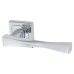 Exel Polished Chrome Twist Door Handles on Square Rose - Spirit Range 