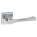 Exel Polished Chrome Twist Door Handles on Square Rose - Spirit Range 