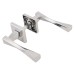 Exel Polished Chrome Twist Door Handles on Square Rose - Spirit Range 