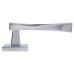 Exel Polished Chrome Twist Door Handles on Square Rose - Spirit Range 