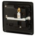 Eurolite Enhance Decorative 13A 1 Gang Double Pole Switched Socket - Matt Black with Black Inserts 