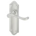 Exel Satin Chrome Scroll Latch Door Handle - Ashmead Range - 168 x 46mm